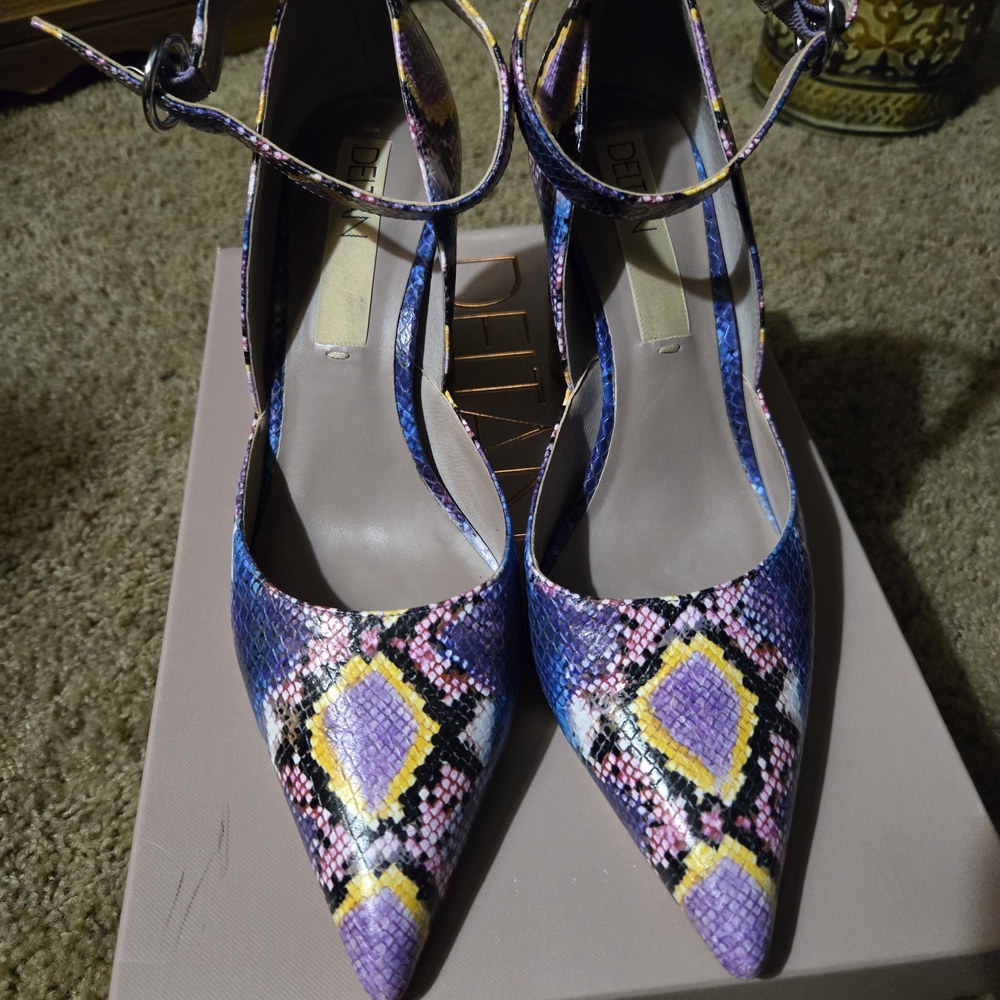 Vibrant Multicolor Snakeskin Women's Heels